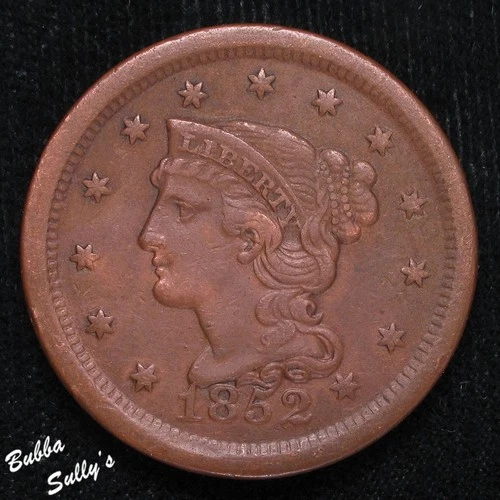Photo of a 1852-P Large Cent from an eBay listing that sold on Jul 18, 2026