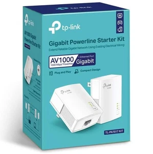 TP-Link AV1000 Gigabit Powerline Starter Kit (TL-PA7017 KIT) - Brand New Sealed