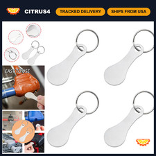 Lightweight Shopping Trolley Token Keychain - Alloy Quarter Holder Key Ring for