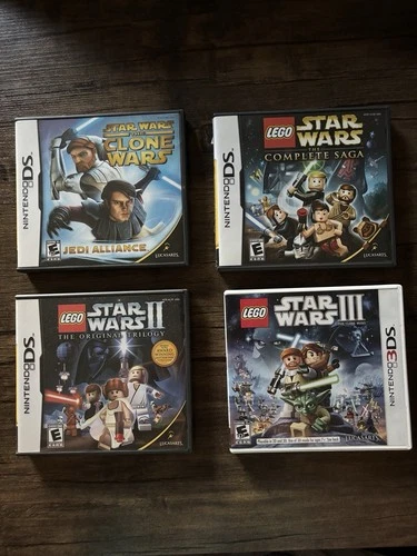 Nintendo DS + 3DS Star Wars LOT (LEGO Star Wars 1-3, Jedi Alliance) - ALL CIB!