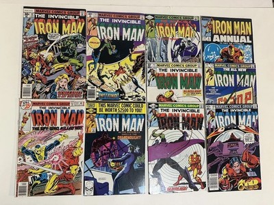 Invincible Iron Man #97-173, Annual #6 Lot of 10 Marvel Comics Bronze 1977-83 VG