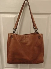 American Leather Co. Lenox Triple Entry Satchel Casual Classic Everyday Purse