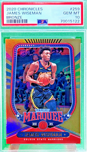 2021-22 Panini Chronicles James Wiseman PSA 10 Marquee Bronze Rookie #259
