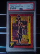 2020‑21 Panini Flux Tyrese Haliburton Red Mojo /49 PSA 10 Kings RC