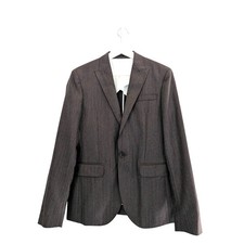 NWT Dsquared2 Tokyo Cut Blazer Jacket Sport Coat 1 Button Gray Tweed IT 48 US 38