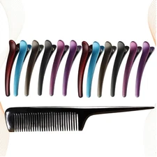 13 Pcs Plastic Hair Clips for Sectioning Duckbill Accessories Stylist