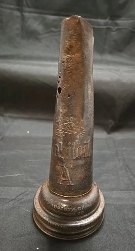 Vintage Mobiloil Gargoyle "A" Patented Sept 14, 1926  Metal Oil Funnel Spout