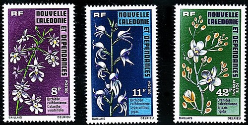 Nuova Caledonia 1975 Fiori Tropicali / Orchidee MNH Spedizione Gratuita - Foto 1 di 1