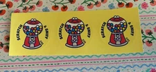 Gumball Scratch N Sniff Small Sticker Strip Of 3 Stickers