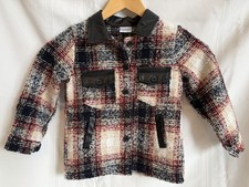 New Be A Rebel Girls Size Large Plaid Button Jacket Red Black Long Sleeve Coat