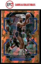 Wilt Chamberlain 2021-22 Panini Prizm Orange Ice #260 San Francisco Warriors