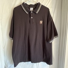 Vintage Looney Tunes Mens XL Polo Shirt 1998 Taz Black Warner Bros Studio Store