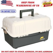 Plano 6-Tray Hip Roof Large Tackle Storage Box, Green/Sand