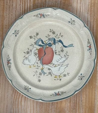  Vintage International Marmalade Geese Duck Serving Platter 12.25" Stoneware 