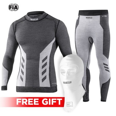 SALE! FIA Sparco Set - RW-10 Long Sleeve + Long Johns + RW-7 Balaclava for FREE