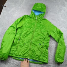 Big Agnes Jacket Womens M Green Yarmony Pinneco Core Hooded Lightweight Gorp