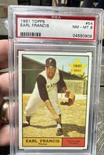 1961 Topps - Earl Francis #54 Rookie Card PSA 8 Pittsburgh Pirates Baseball JD. rookie card picture