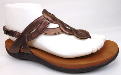Rockport Sandals Womens Ramona TStrap Slingback Casual Sandals Size 8.0 M Copper