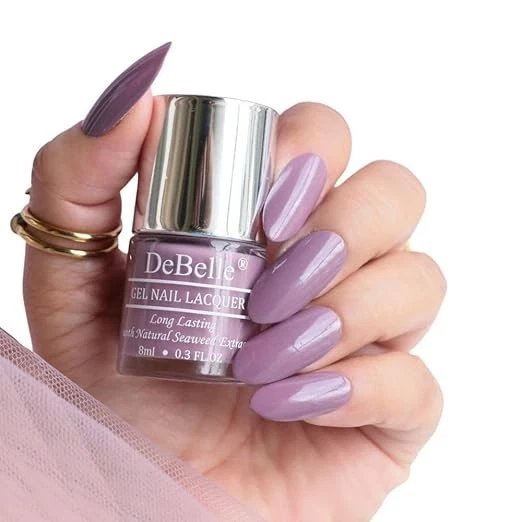 DeBelle Gel Nail Polish Mauve Orchid (Dark Mauve ), 8ml | Non UV - Gel Finish |