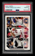 2023 Topps: #246 Judge, Trout, Alvarez PSA 10 GEM MINT