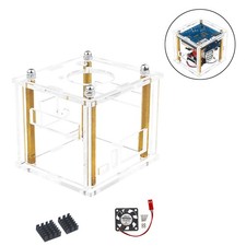 Acrylic Enclosure Clear Protective Shell Case Cooling Fan for Orange Pi Zero 3