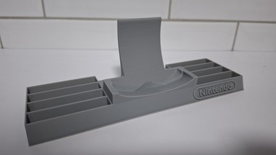 3D-Gedruckt aus PLA in grau Gameboy Color mit 8 Spiele Ständer 