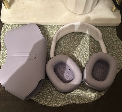 Apple AirPods Max Wireless Noise Cancelling Headphones Purple White w/Case