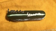 Vespa VPPS90 11-Function Pocket Knife Multi Tool Green FORME Italy Vintage