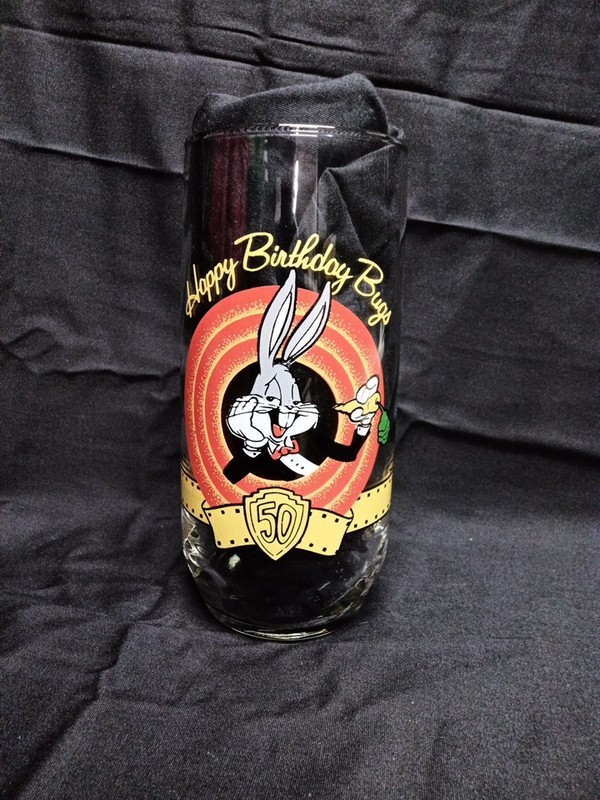 Vintage Warner Bros. Happy 50th Anniversary Glass