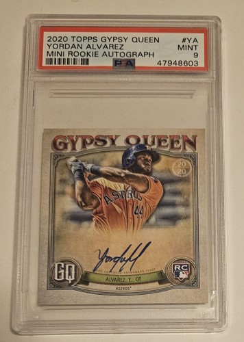 2020 Topps Gypsy Queen Mini -  Yordan Alvarez Rookie On-Card Auto #16/99 (PSA 9)
