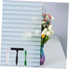 Window Privacy Film with Installation Tools, 17.5X78.7Inch Blinds Pattern