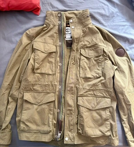 Timberland Canvas Field Jacket Mens Medium Layered Utility Coat - product listing photo
