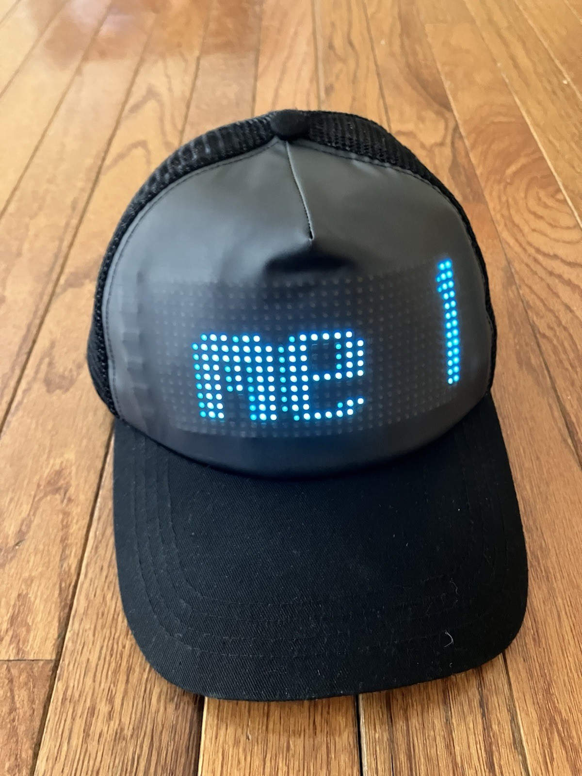 LED Hat Cap Display Message Bluetooth Editable Bl… - image 2
