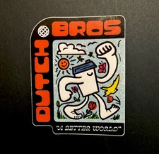 Dutch Bros Rare HTF 2022 Grand opening Walking Cup A Better World Sticker
