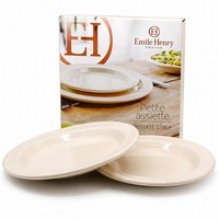 Emile Henry Dessertteller 2Er Set 21Cm Creme Steingut Teller FrüHstüCksteller