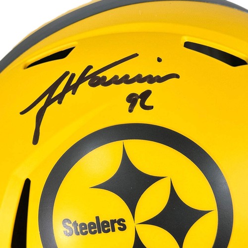 James Harrison Signed Pittsburgh Steelers Rave Full-Size Replica Football Helmet - Picture 2 of 3