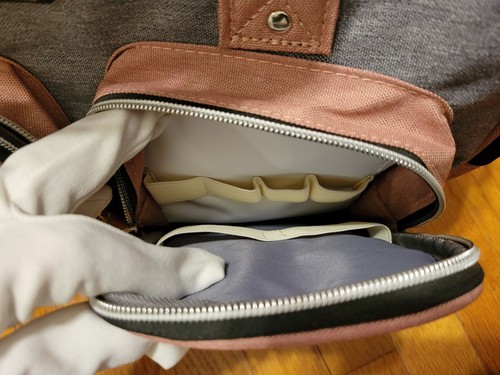 NWT! POMELO BEST Diaper Bag Tote Bag w/Changing Pad, Stroller Straps Pink & Gray - Picture 10 of 14