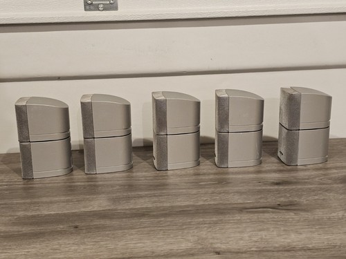 Set of 5 Bose Lifestyle Acoustimass Double Cube Speakers - SILVER - Picture 4 of 6