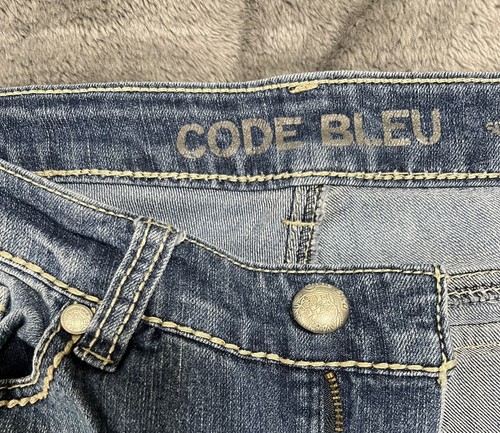 Code Bleu Jeans Andrea Bootcut Blue Denim Stretch Size 10 (33x31.5) - Picture 12 of 15