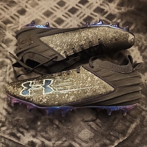 Under Armour Blur Smoke Suede 2.0 Football Cleats Mens 11 Black 3027978 001 - Picture 2 of 8