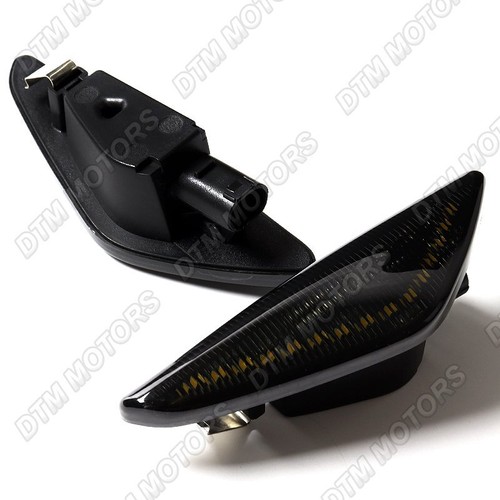For BMW F25 X3 E70 X5 X6 Smoke Lens White LED Turn Signal Side Marker Light Lamp - Picture 2 of 5