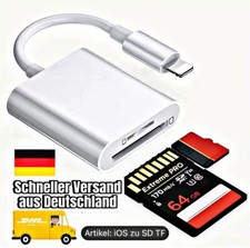 2 in 1 Lightning Kartenleser für iPhone & iP...