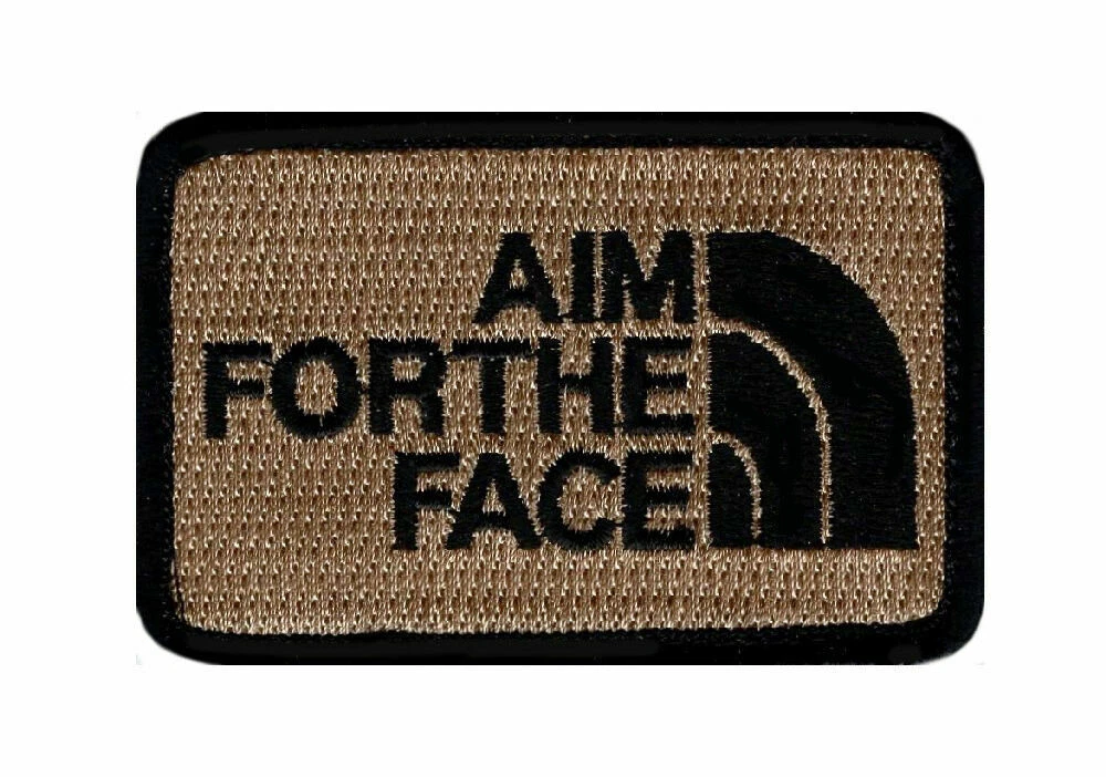 Aim for the Face Embroidered Morale Hook Fastener patch 3.0 x 2.0