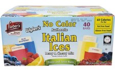 Wyler's Italian Ice NO COLORING Berry And Cherry Mix, Freezer Ices Pop, 40 Ct