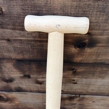 1m Long Solid Wooden Shovel Spade Fork Shaft Handle Replacement T Type D03