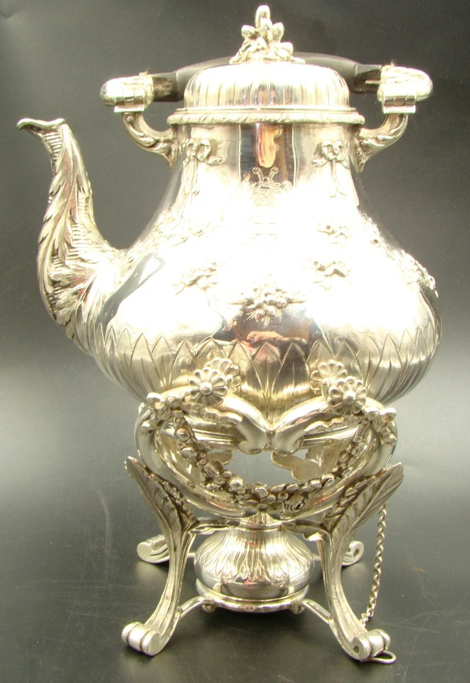 Juego de café y té de plata esterlina Louis XV Paillard Freres siglo XIX SAMOVAR Foto 2 de 4