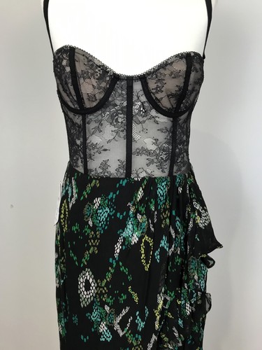 FREE PEOPLE x Katie May Senorita Ruffle Trim Gown/Dress Black/Multi LARGE RP$515 - Picture 10 of 24