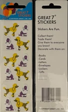 12 packages of Fuzzy Dog Stickers, "Great 7" Sticker Designs, PFZ0106