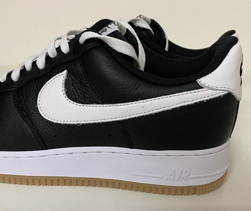 Nike Air Force 1 Low By You ID Leather Mens Sz 12 Black White Gum DV3892-900 NEW - 第 2/12 張圖片