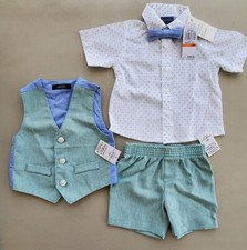 Nautica Boys' Clothing Sets / Shirt  Tie  Vest  Shorts 4 pcs Set